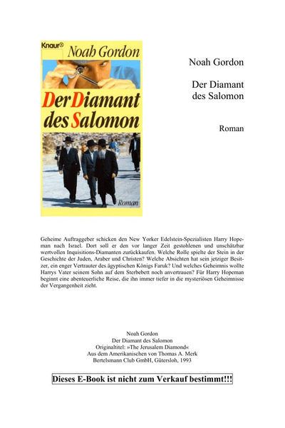 Titelbild zum Buch: Der Diamant Des Salomon